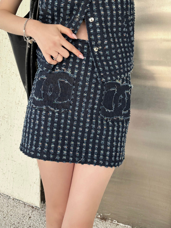 CC 25 Denim Set Blue Cotton