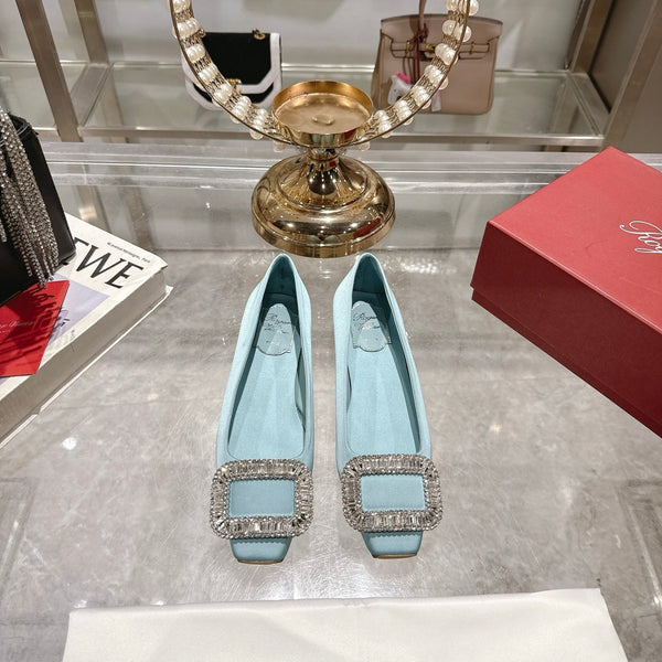 Bell Viv 25 Pumps Blue Imported Silk 300724