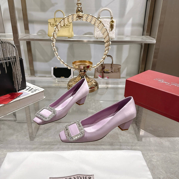 Bell Viv 25 Pumps Purple Imported Silk 300734