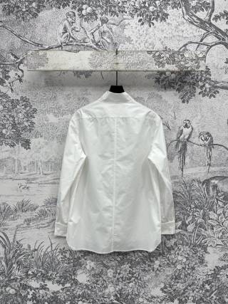 CD 25 Camicia a maniche lunghe con colletto a kimono in cotone