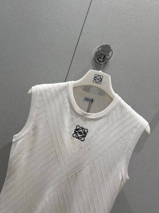 Loewe 2025 Embroidered Knitted Vest Wool