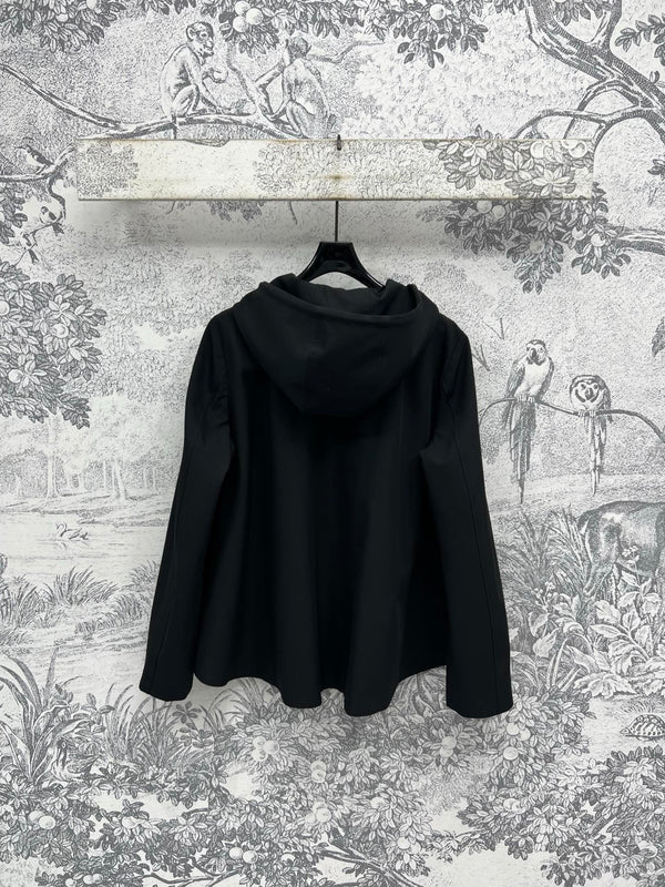 Loewe 25 Hooded Zipper Long-sleeved Jacket Polyester Rayon