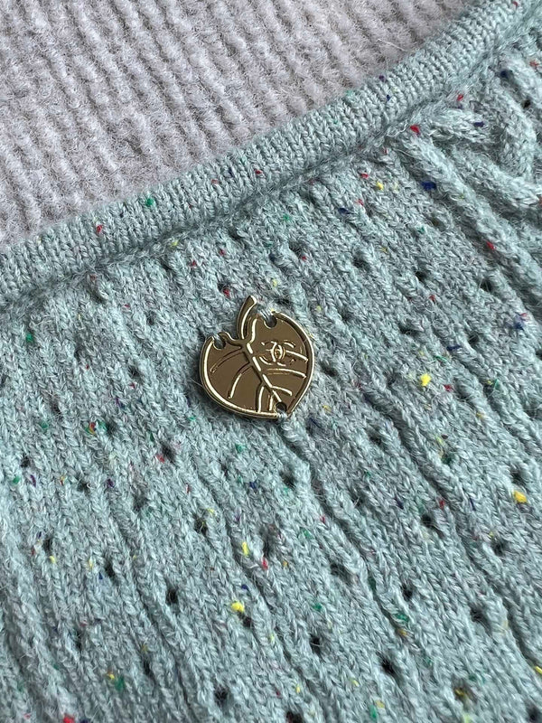 CC 25A Tank Top Mint Green Wool Gold Leaf