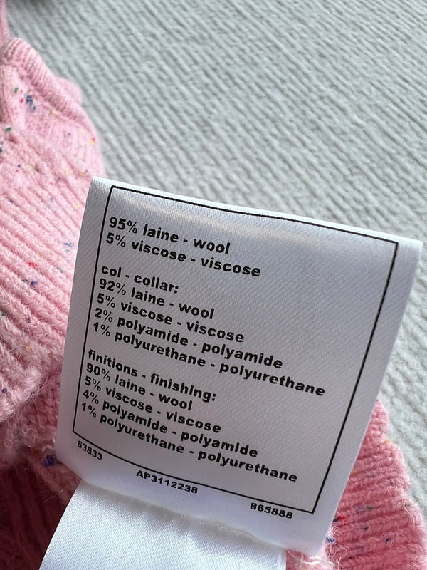 CC 25A Tank Top Pink Wool Gold Leaf