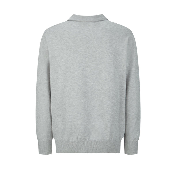 CELINE Embroidered Arc de Triomphe Knitted Polo Cotton