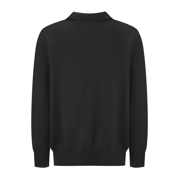 CELINE Embroidered Arc de Triomphe Knitted Polo Cotton