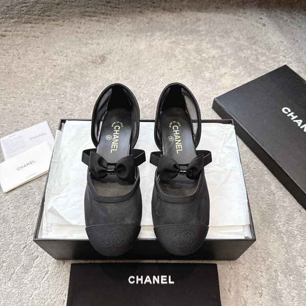 CC 25b Fall-Winter Mary Janes 15mm Black Mesh & Grosgrain 415777