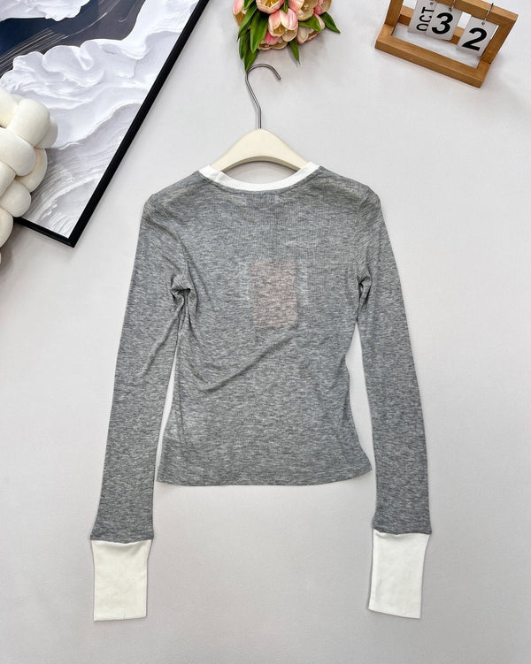 MIUMIU LONG-SLEEVE T-SHIRT STYLE 364