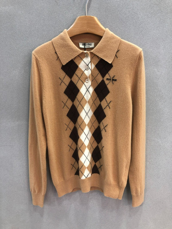 MIUMIU KNIT POLO SHIRT STYLE 248