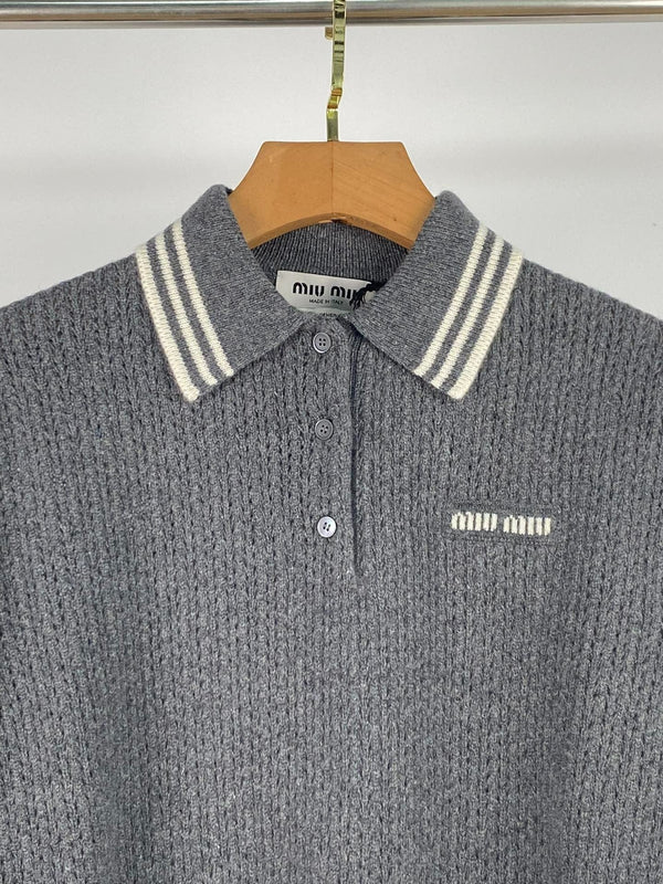 MIUMIU TOP AND SKIRT SET STYLE 373