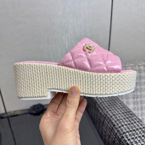 CC 25S Espadrille Platform Wedge Slides
