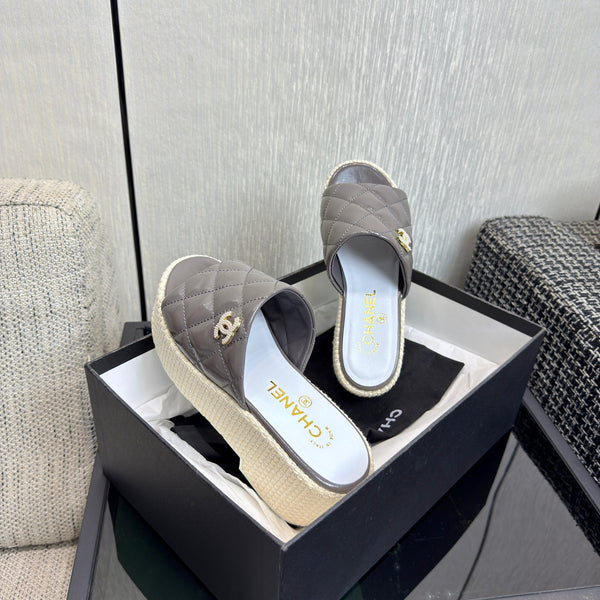 CC 25S Espadrille Platform Wedge Slides