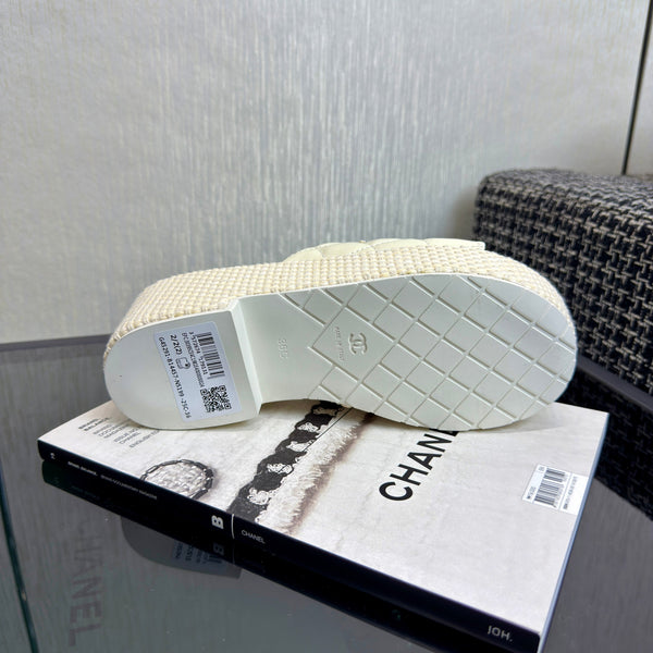 CC 25S Espadrille Platform Wedge Slides