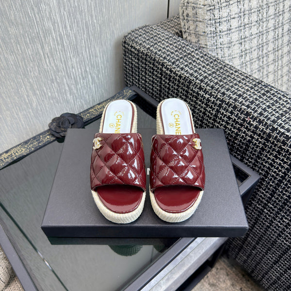 CC 25S Espadrille Platform Wedge Slides