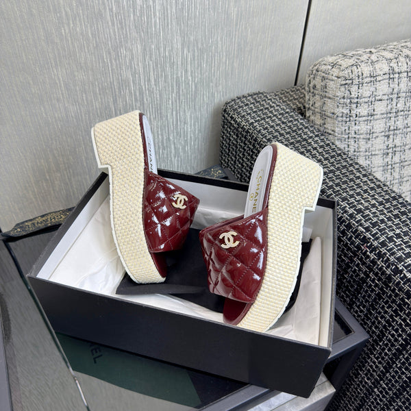 CC 25S Espadrille Platform Wedge Slides