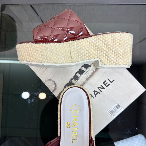 CC 25S Espadrille Platform Wedge Slides