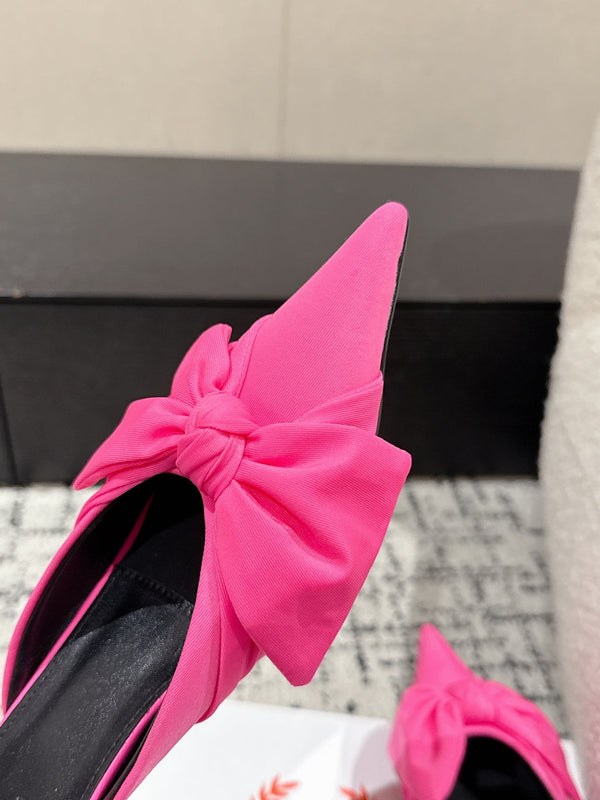 KNIFE LAVALIÈRE 45MM MULE IN BRIGHT PINK NYLON JERSEY