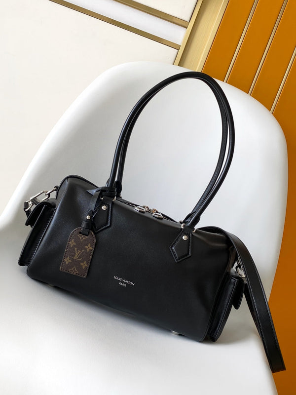 LV Speedy Cargo Vibe 28cm Black Sheepskin & Cowhide HW