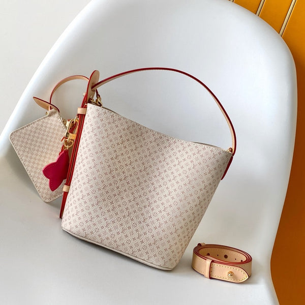 LV M15130 All In BB 16cm Sand Color Romance Pattern Cowhide GHW