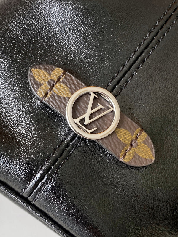 LV M14377 No Way Vibe Handbag 24cm Black Sheepskin & Cowhide HW