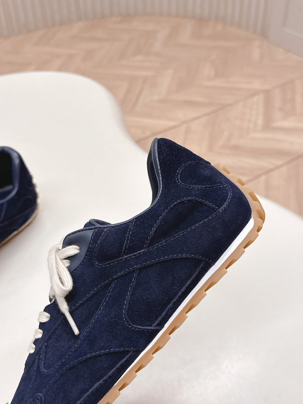 BV 25s Orbit Flash Sneaker Navy Blue Suede & Nylon Lace-Up 426932