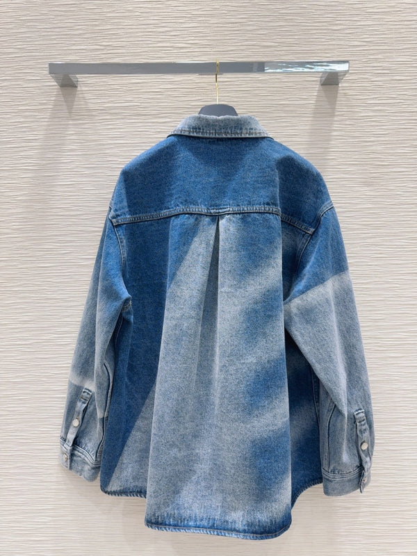 LV 25 Denim Jacket Light Blue Cotton