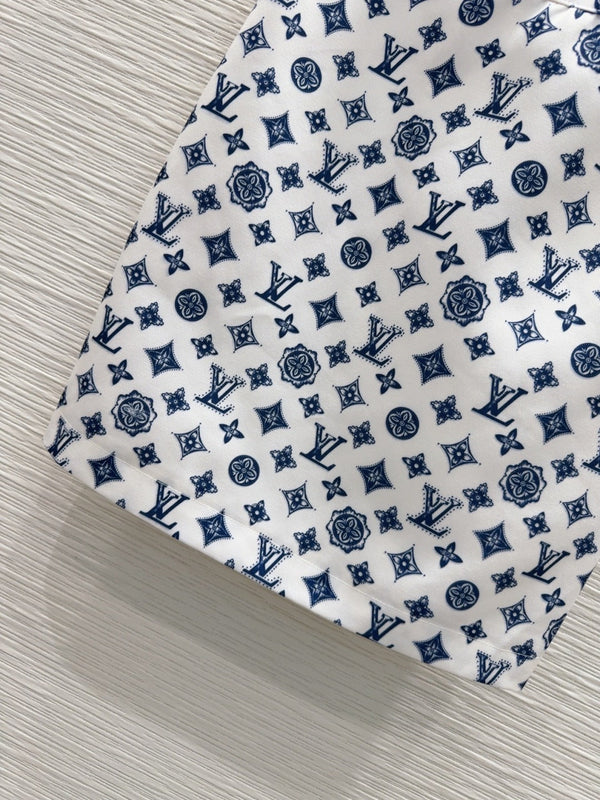 LV 25 Vest Dress Blue Polyester