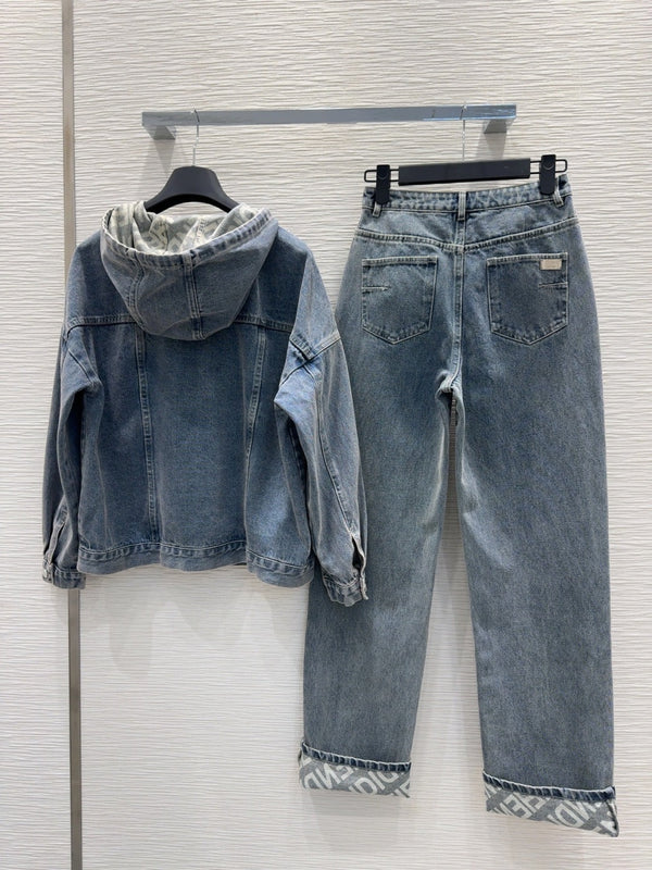 Fendi 25 Denim Set Light blue Cotton