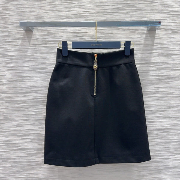 LV 25 Short Skirt Black Polyester