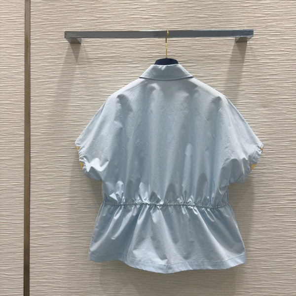 LV 25 T-shirt White Light Blue Cotton