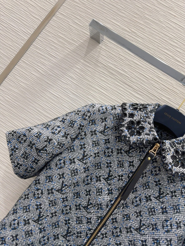 LV 25 New Dress Blue Cotton