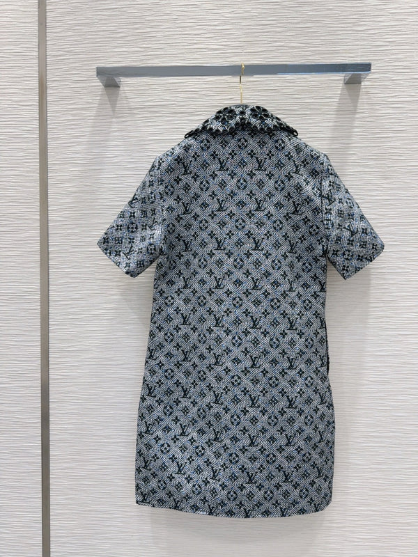LV 25 New Dress Blue Cotton