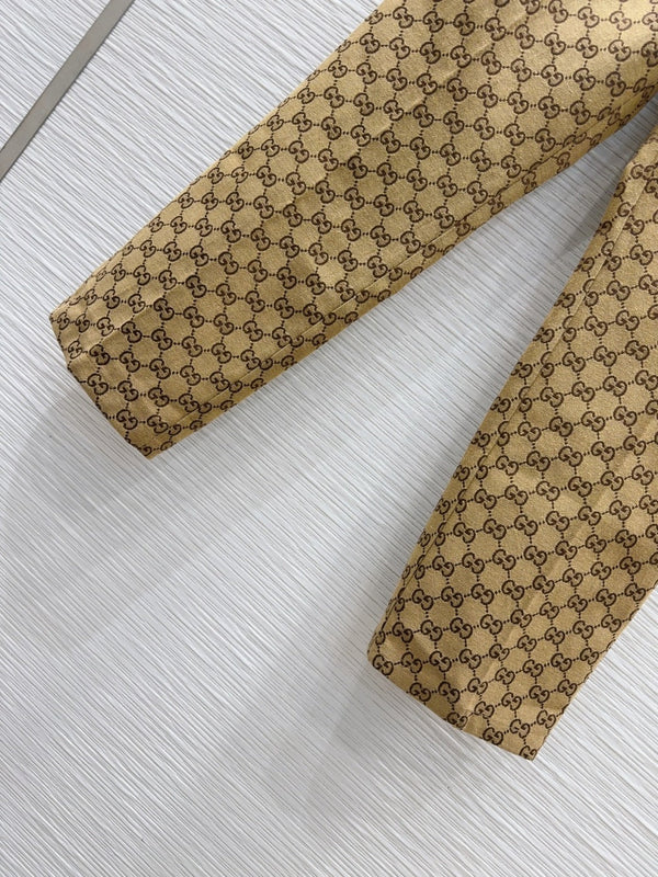 Gucci 2025 Pant Camel and Ebony Polyester Fiber