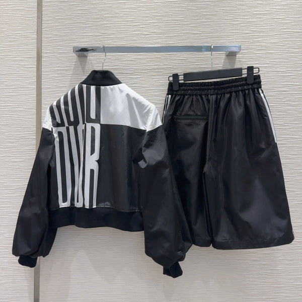 CD 25 Casual Suit Black White Polyester