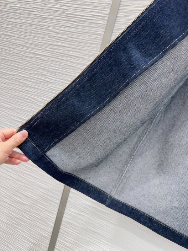 LV 25 Vest Dress Blue Mix Yellow Cotton