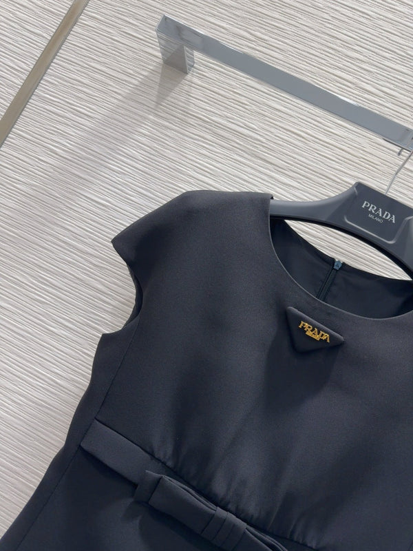 Prada 2025 Vest Skirt Black Polyester