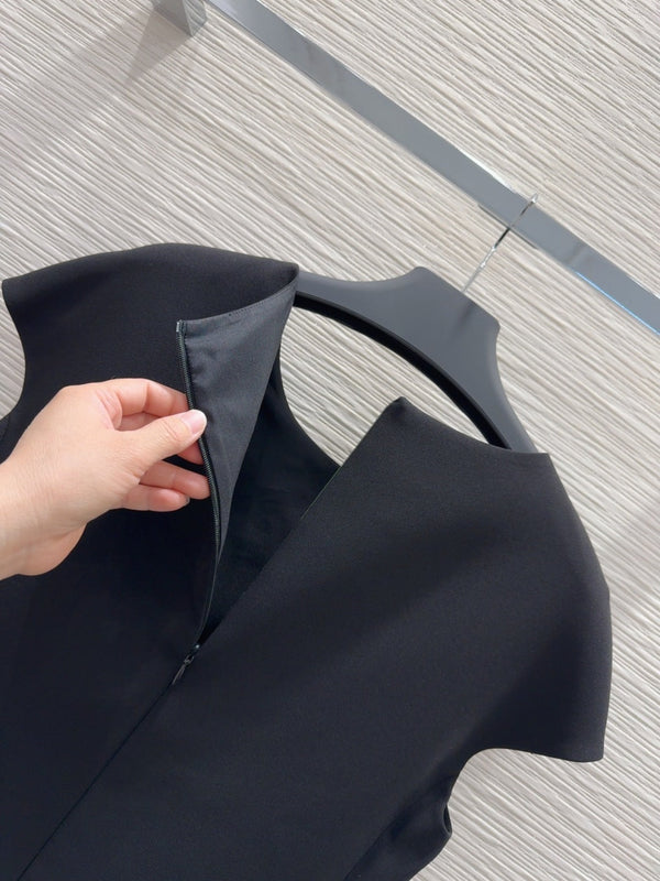 Prada 2025 Vest Skirt Black Polyester