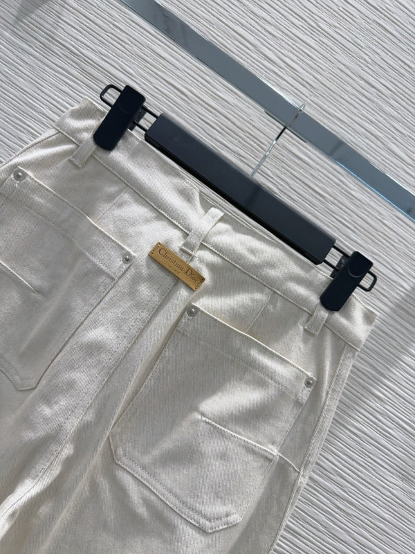 CD 2025 Pants Light Beige Cotton