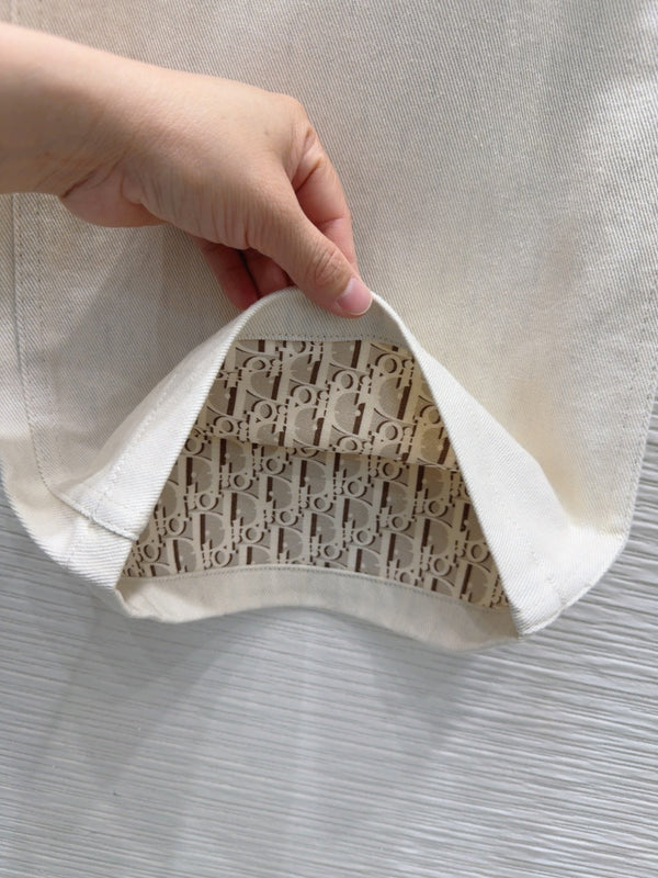 CD 2025 Pants Light Beige Cotton