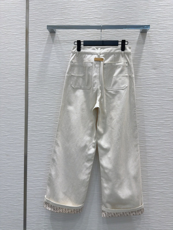 CD 2025 Pants Light Beige Cotton