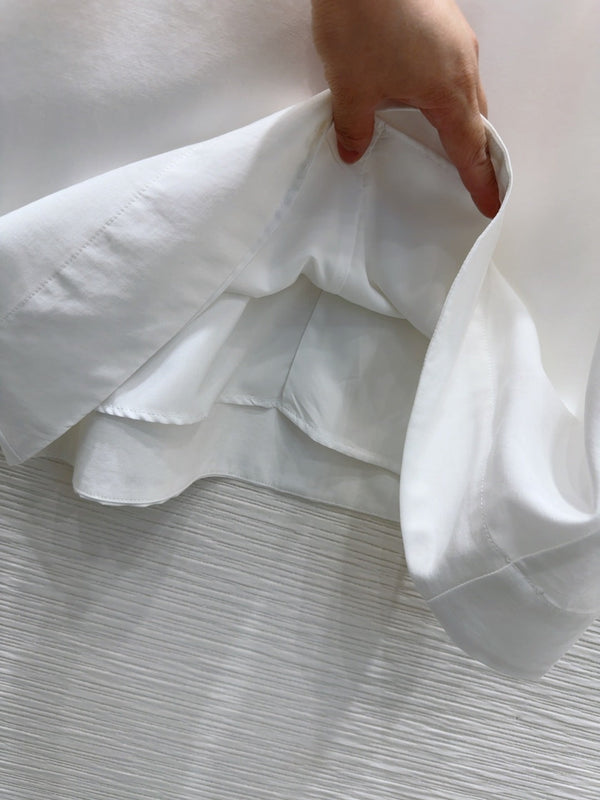 LV 25 Flower Vest Dress White Tencel