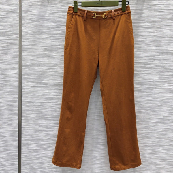 Gucci 2025 Pant Brown Polyester Fiber