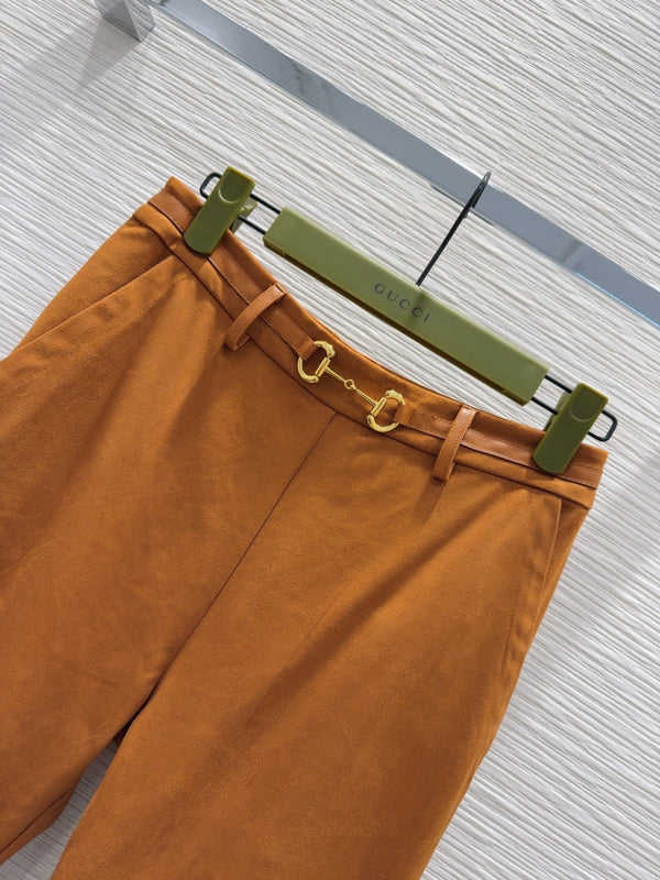 Gucci 2025 Pant Brown Polyester Fiber