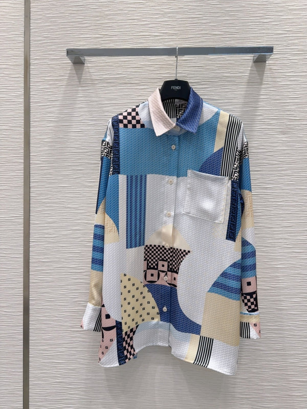 Fendi 25 Suit Blue Polyester Fiber