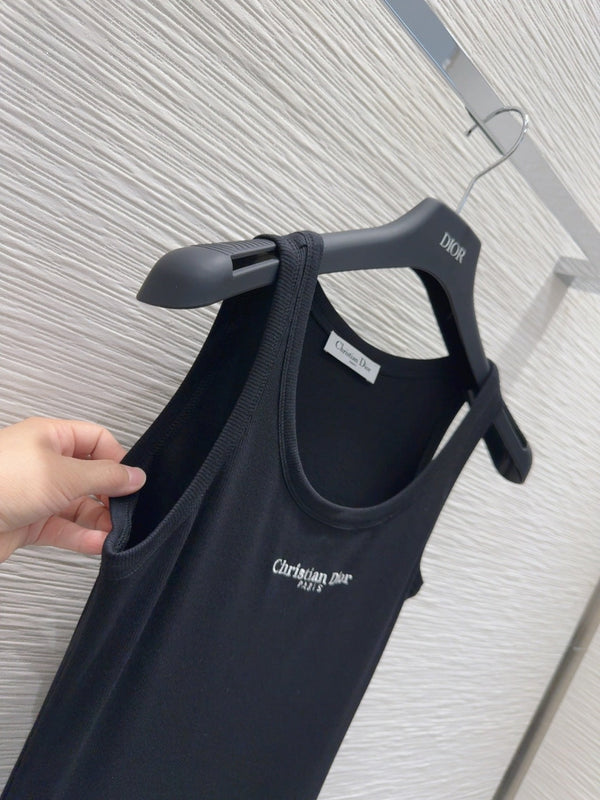 CD 25 Abito gilet nero cotone poliestere