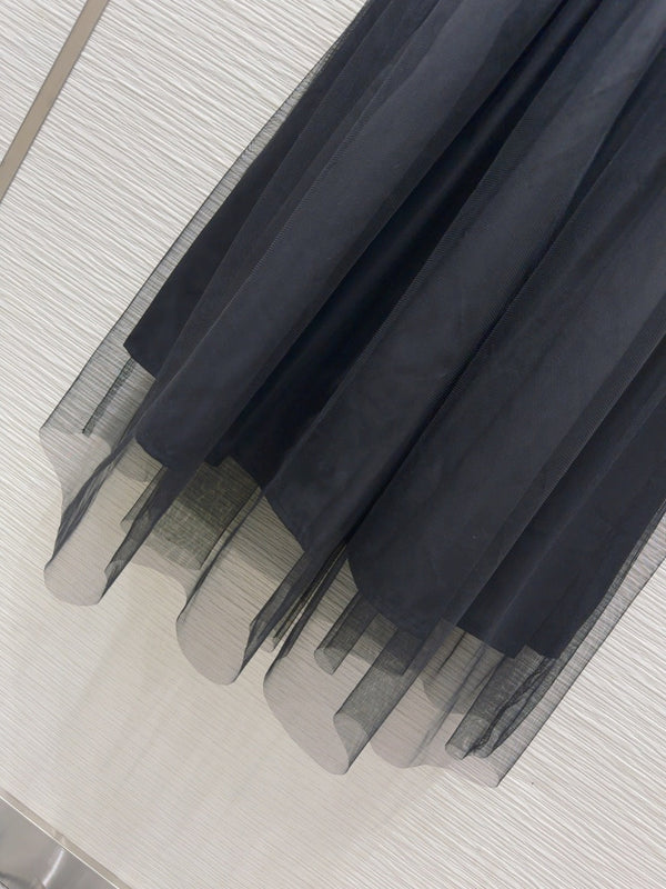 CD 25 Abito gilet nero cotone poliestere