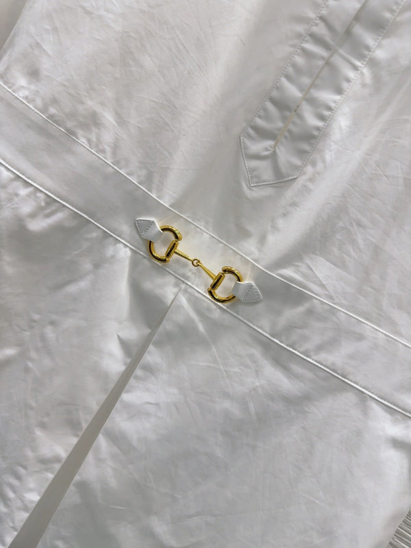 Gucci 25 Shirt Dress White Cotton