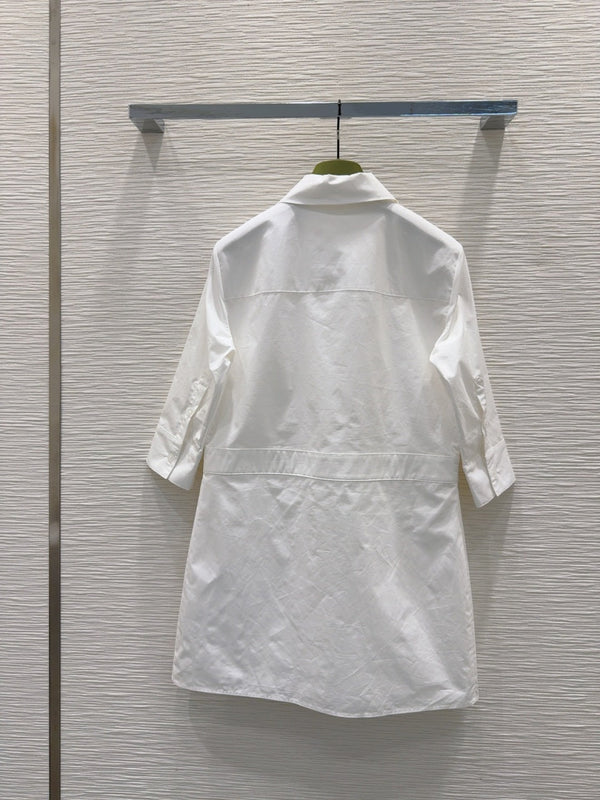 Gucci 25 Shirt Dress White Cotton