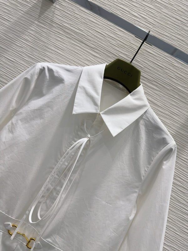Gucci 25 Shirt Dress White Cotton