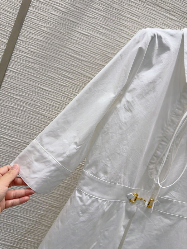Gucci 25 Shirt Dress White Cotton